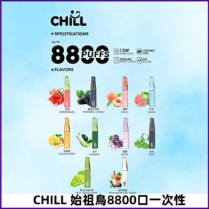 CHILL始祖鳥電子煙鴨嘴獸拋棄式8800口 一次性8ml大容量煙油