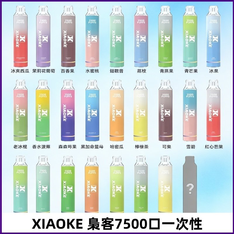 梟客XIAOKE|7500口可發光拋棄式電子煙 跑馬燈一次性