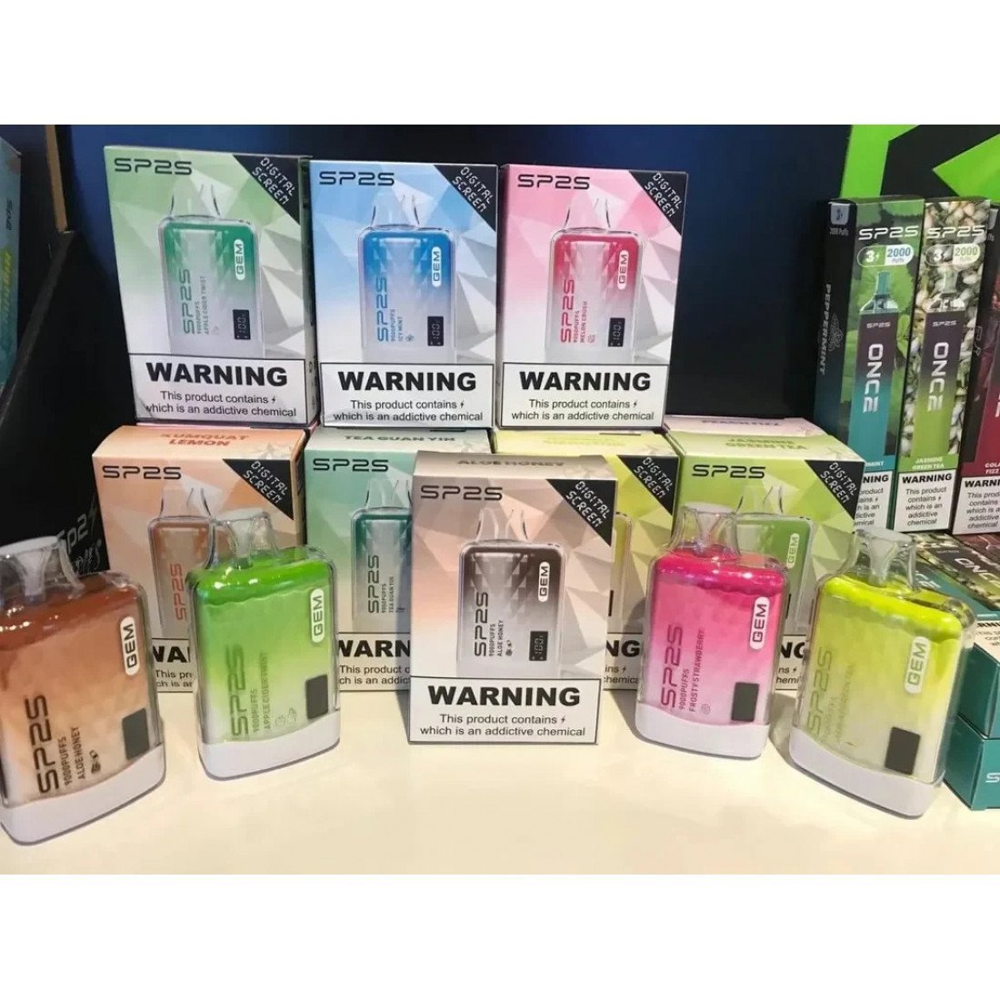 SP2S GEM 9000 Puffs SP2s拋棄式一次性電子煙:圖片 2